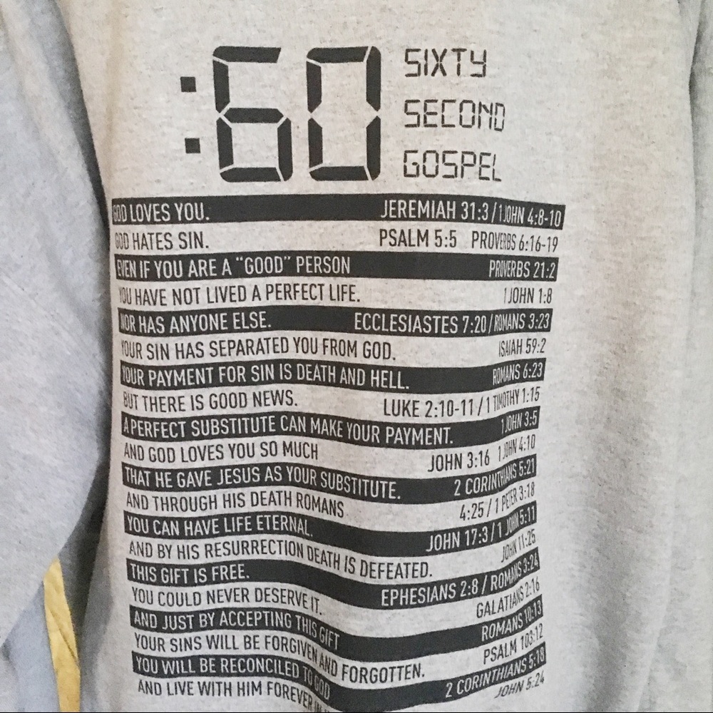 Gildan hoodie :60 sixty second gospel